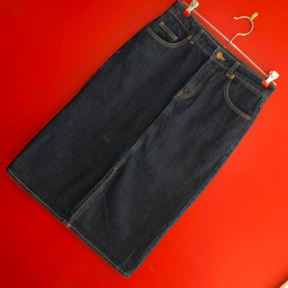 Denim Midi Skirt by Find. Sz S - Picture 1 of 6